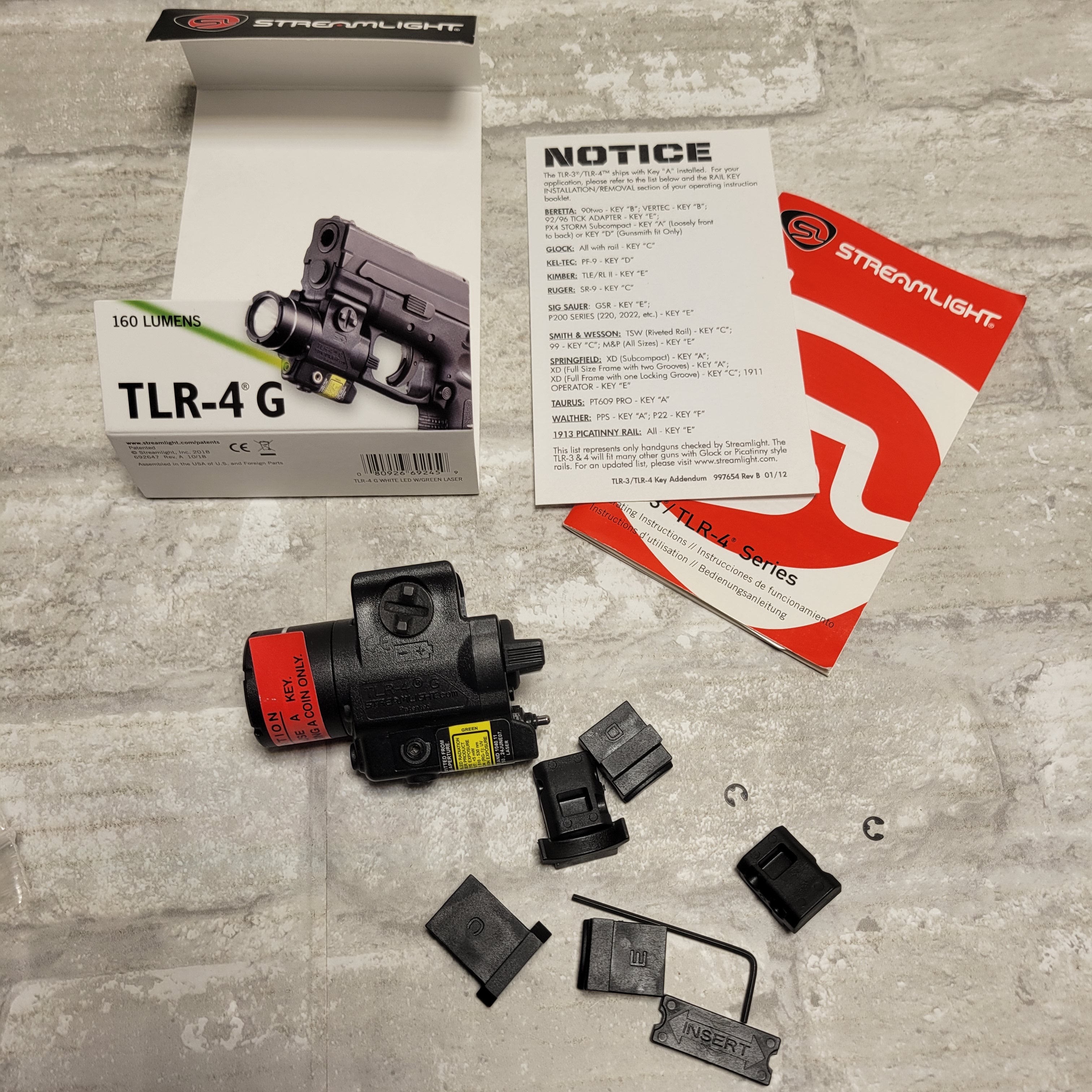 Streamlight TLR-4 G LED Compact Tactical Gun Mount Flashlight Green Laser (8100341940462)